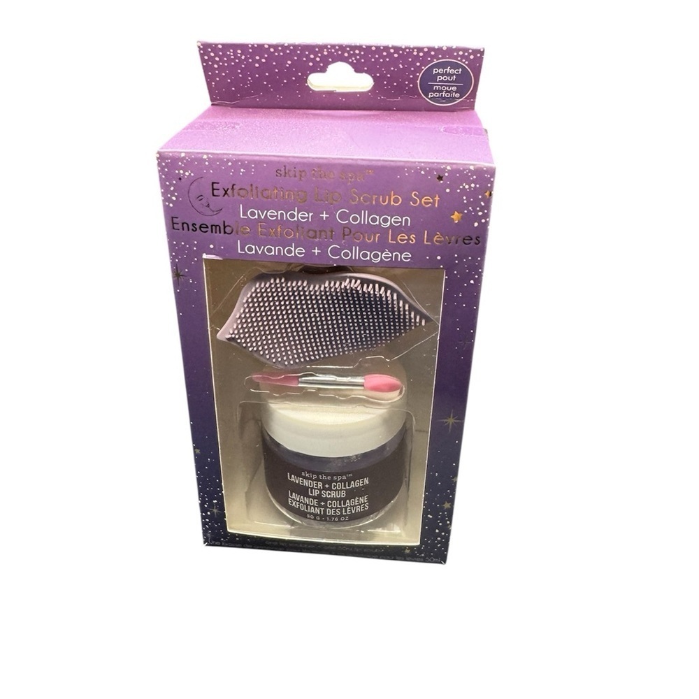 NWT Lavender & Collagen Lip Scrub Set Sealed in box